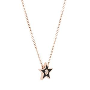 EF Collection 14k Rose Gold Diamond Star Necklace